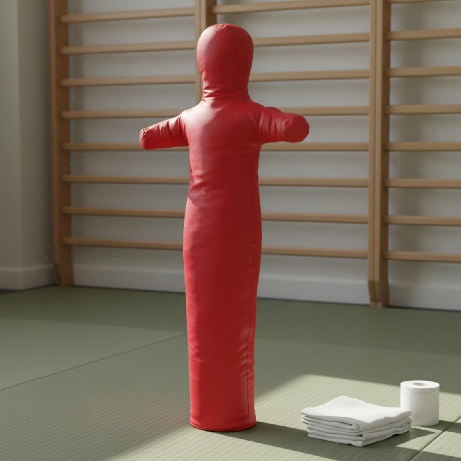 Qianly Manichino da Combattimento Resistente Agli Urti Forma da Lotta Doppie Cuciture Manichino Pugilato per Adulti, Dojo