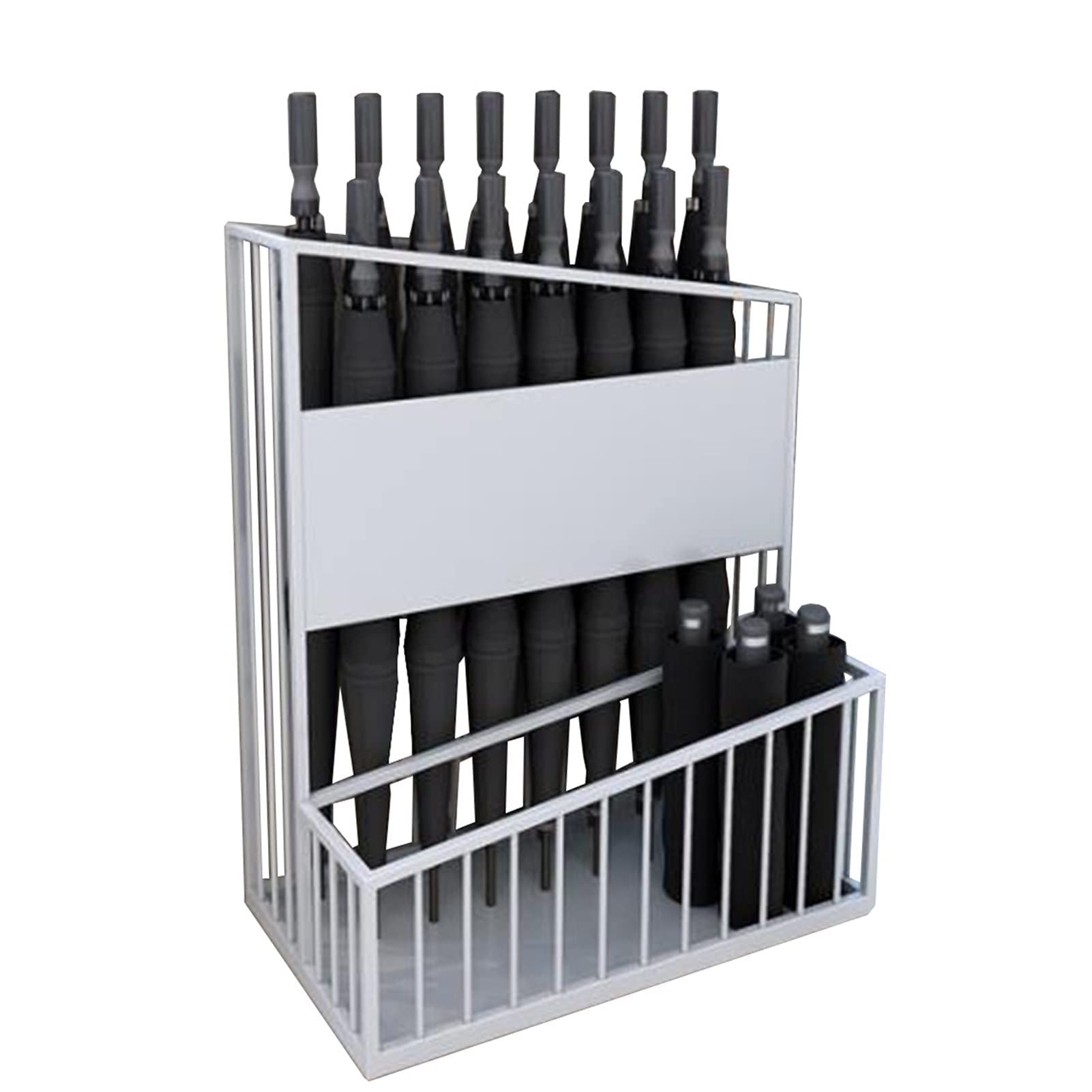 XDLEDMKIZ Commercial wrought iron umbrella stand, umbrella storage in school hotel sales department, holds 12 umbrellas
