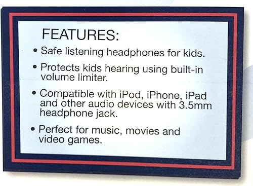 Miniatura 5 de Ryan's World - Auriculares seguros para niños, tamaño más pequeño, para niños de 3 a 8 años