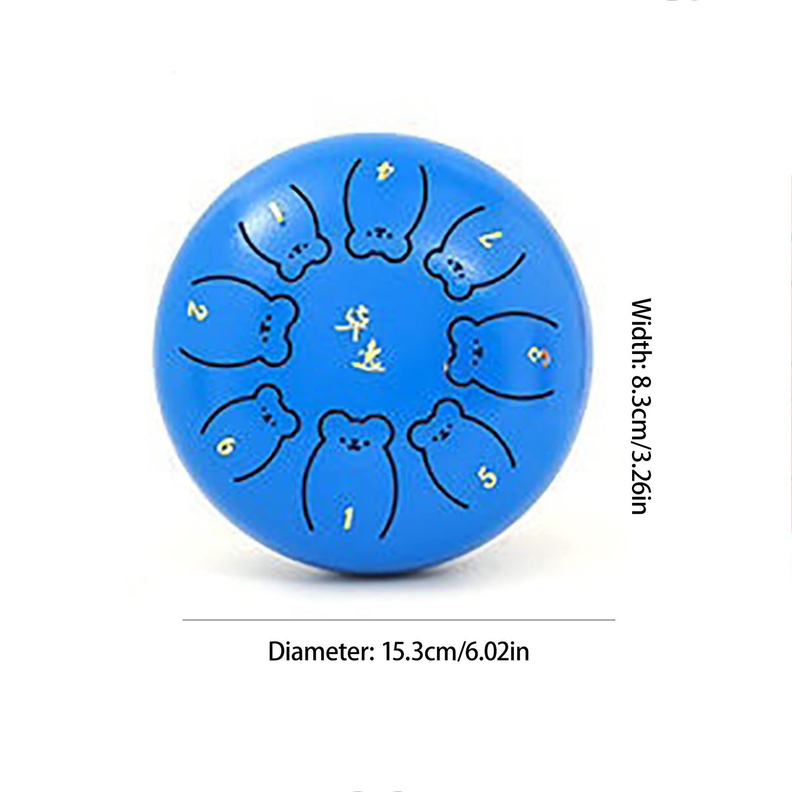 Petit Steel Tongue Drum 6 Pouces 8 Notes Tambour Handpan for Enfants Avec Sac De Transport, Livre De Musique, Mallets Et Autocollant Percussion(Rouge)