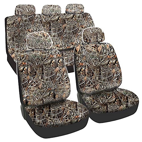 CarsCover Real Full Camo Seat Covers for Auto Truck Car SUV Woman Style Seat Cover (9pc Full Camo Low Back)