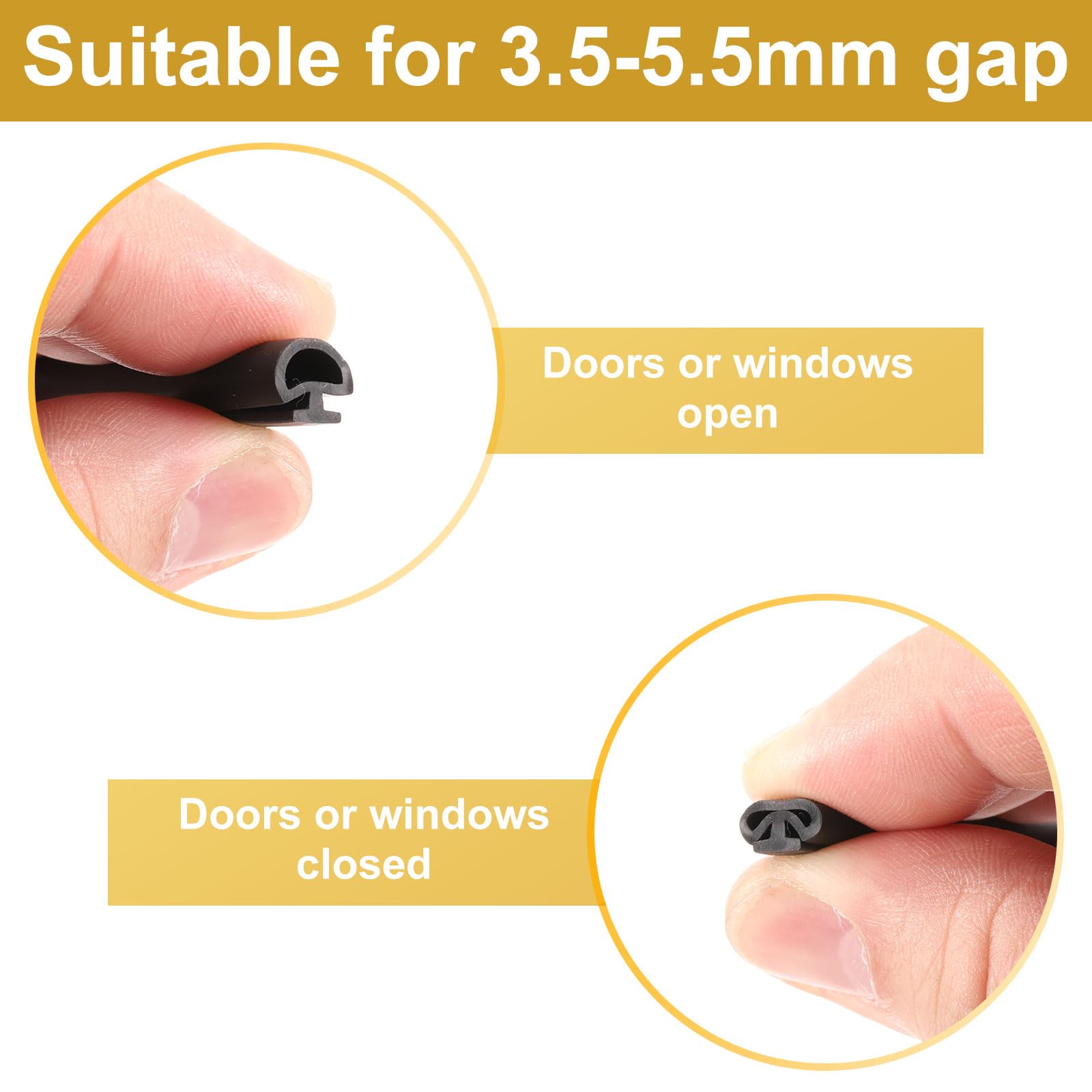 PATIKIL Window Weather Stripping Door Seal - Image 4