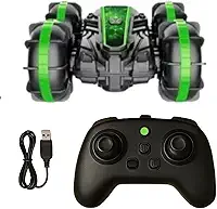 Carrinho Controle Remoto Anfíbio 4x4 Stunt Car À Prova d’Água – Roda na Água e Terra, Controle por Gestos + Convencional, Giros 360°, Presente Incrível para Crianças