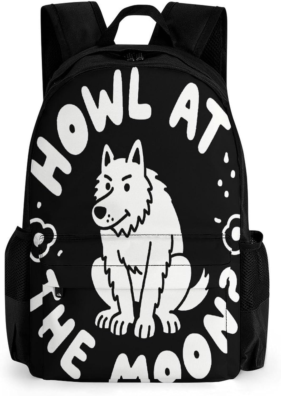 Funny Wolf 16 Inch Laptop Backpack for Men Women