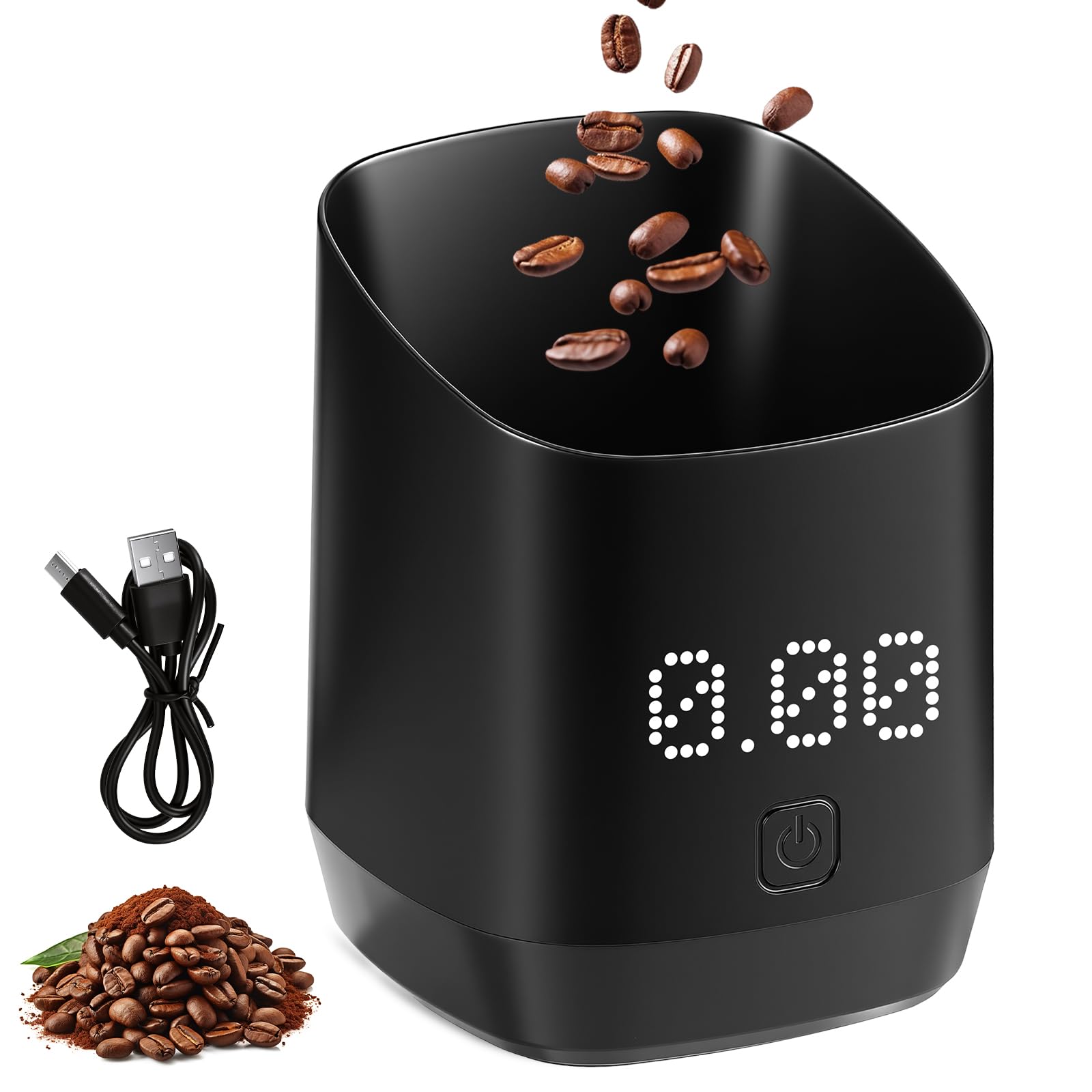 Digital Coffee Scale, Rechargeable Espresso Scale, 0.1g High Precision