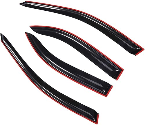 cciyu Deflector de ventana lateral Deflector de ventana Sun Rain Guard Juego de 4 piezas de repuesto para Toyota Camry 2002-2006