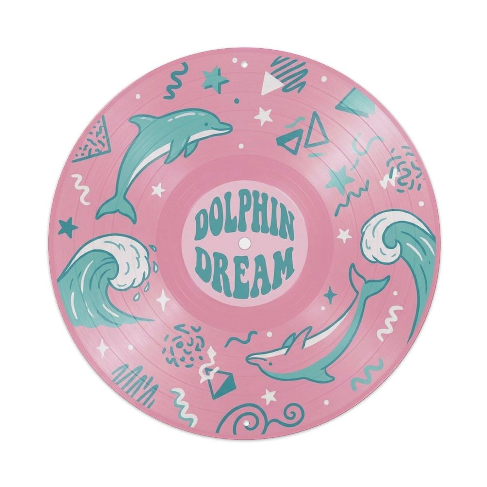 Chillwave Record Cover Dolphin Dream Vinyl Groove Metal Tin Sign