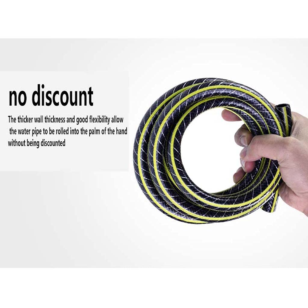 Tubo di irrigazione da Giardino in plastica PVC Sistema di Acqua piovana Irrigazione a Goccia Collegamento Tubo in Pelle di Serpente Giallo 7 Lunghezze Resistenza al Gelo e alla Compressione (1/2")