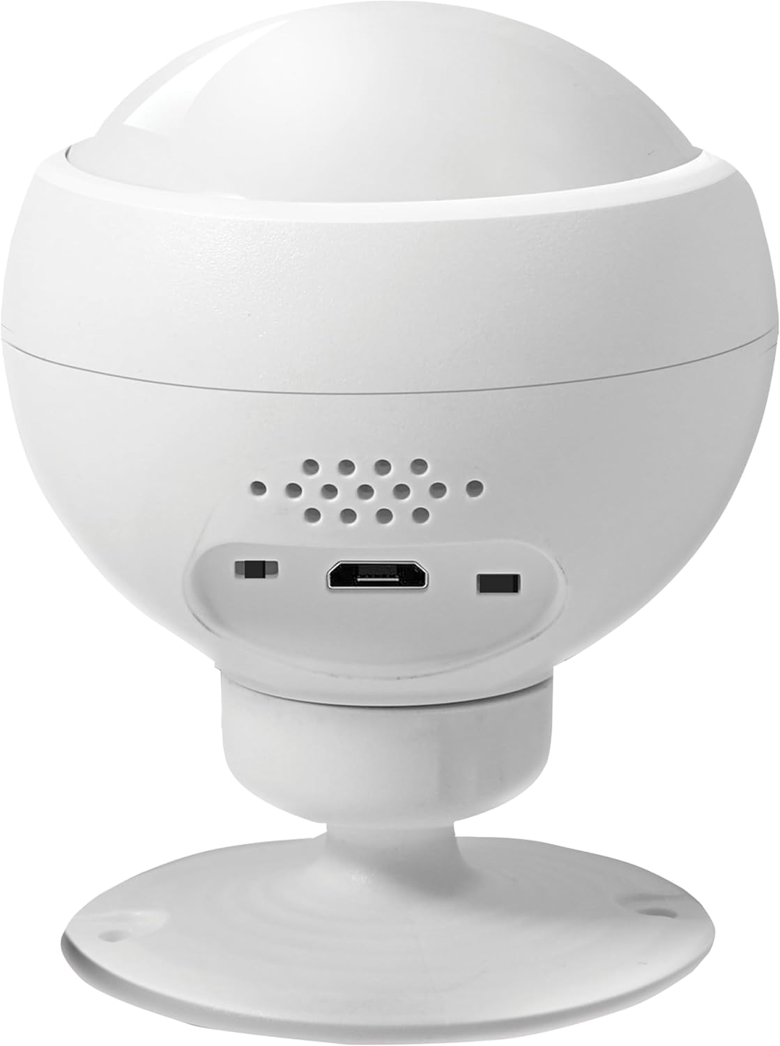 Back view of the Connex Connect CC-S2000 Smart WiFi Rechargeable Motion Sensor with charging port