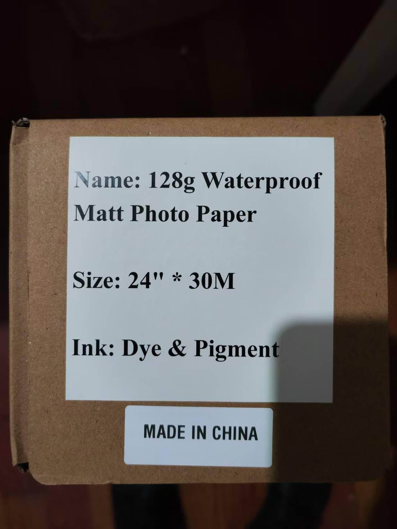 Rouleau de papier pour traceur mat 128 g/m² 61 cm x 30 m A1 A2 pour traceur à jet d'encre universel imperméable à l'eau Convient pour les encres à teinture et pigments