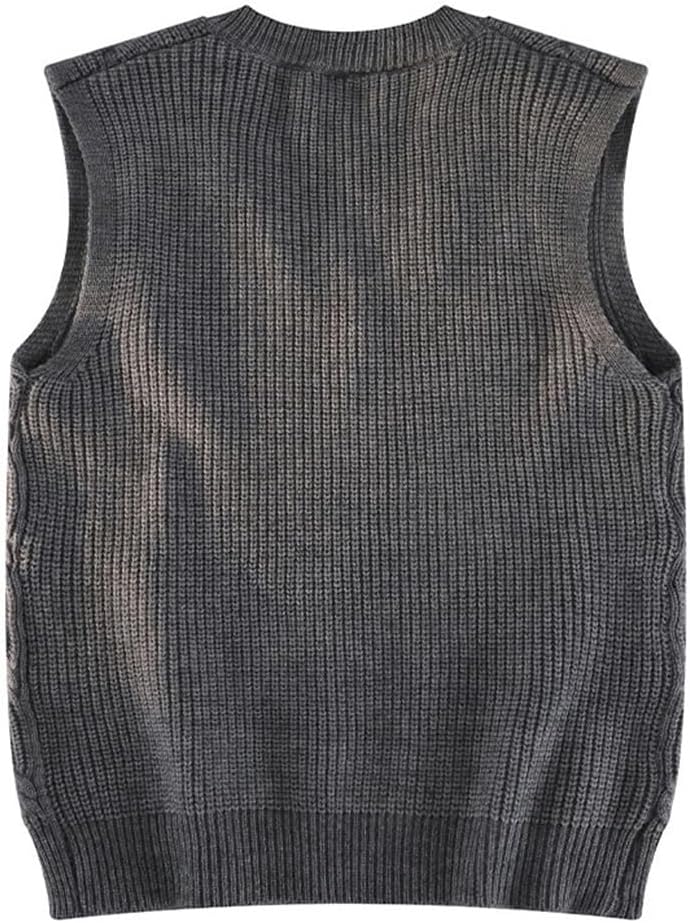 College Vest Ins Korean Casual Sweater Top Sleeveless V-Neck Sweater Men's Vest Autumn/Winter