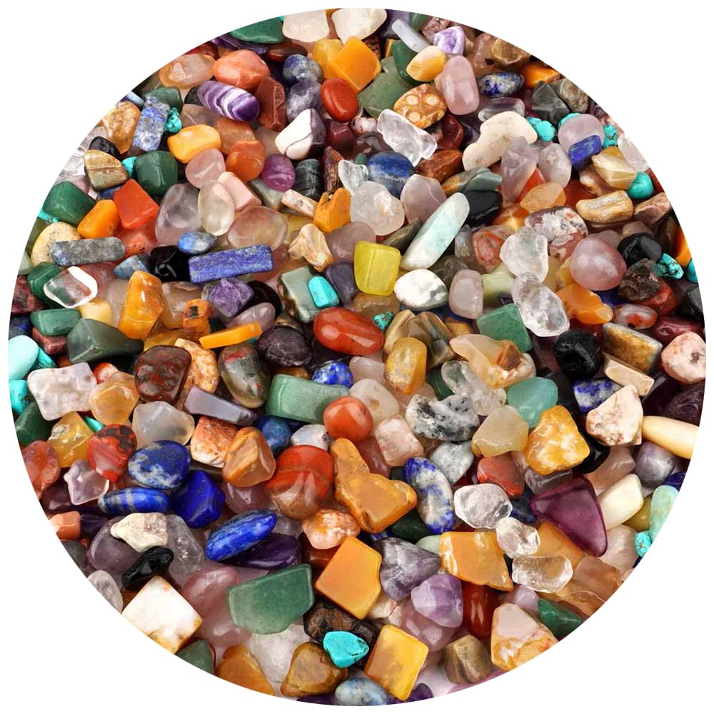 10 kg Wunderstein24 Bunter Trommelstein - Naturform Mix echte Edelstein - Mischung aus aller Welt Ø ca. 15 – 25 mm kleine Heilsteine Mineralien Dekosteine Wassersteine Glückssteine