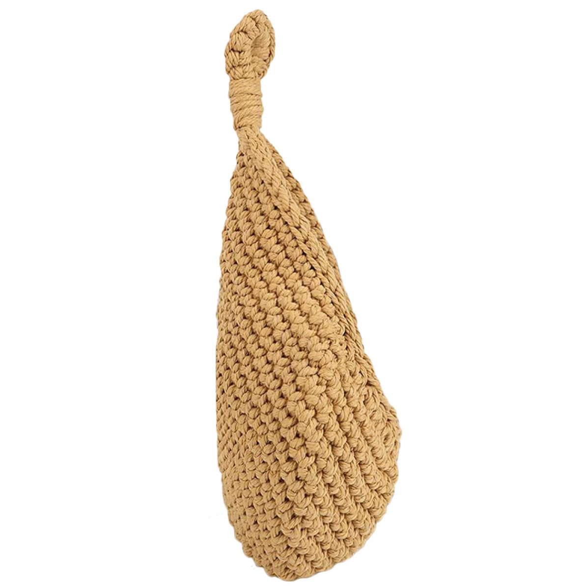 Cesta de lino colgante en forma de gota de agua para almacenamiento versátil en mesa o salón