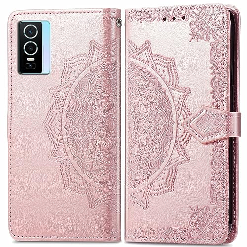 BIIULHCI Hülle für Vivo Y76 5G,Klappbar Leder Tasche Case Cover,Handyhülle für Vivo Y76 5G Kartenfach Standfunktion Schutzhülle Klapphülle Lederhülle