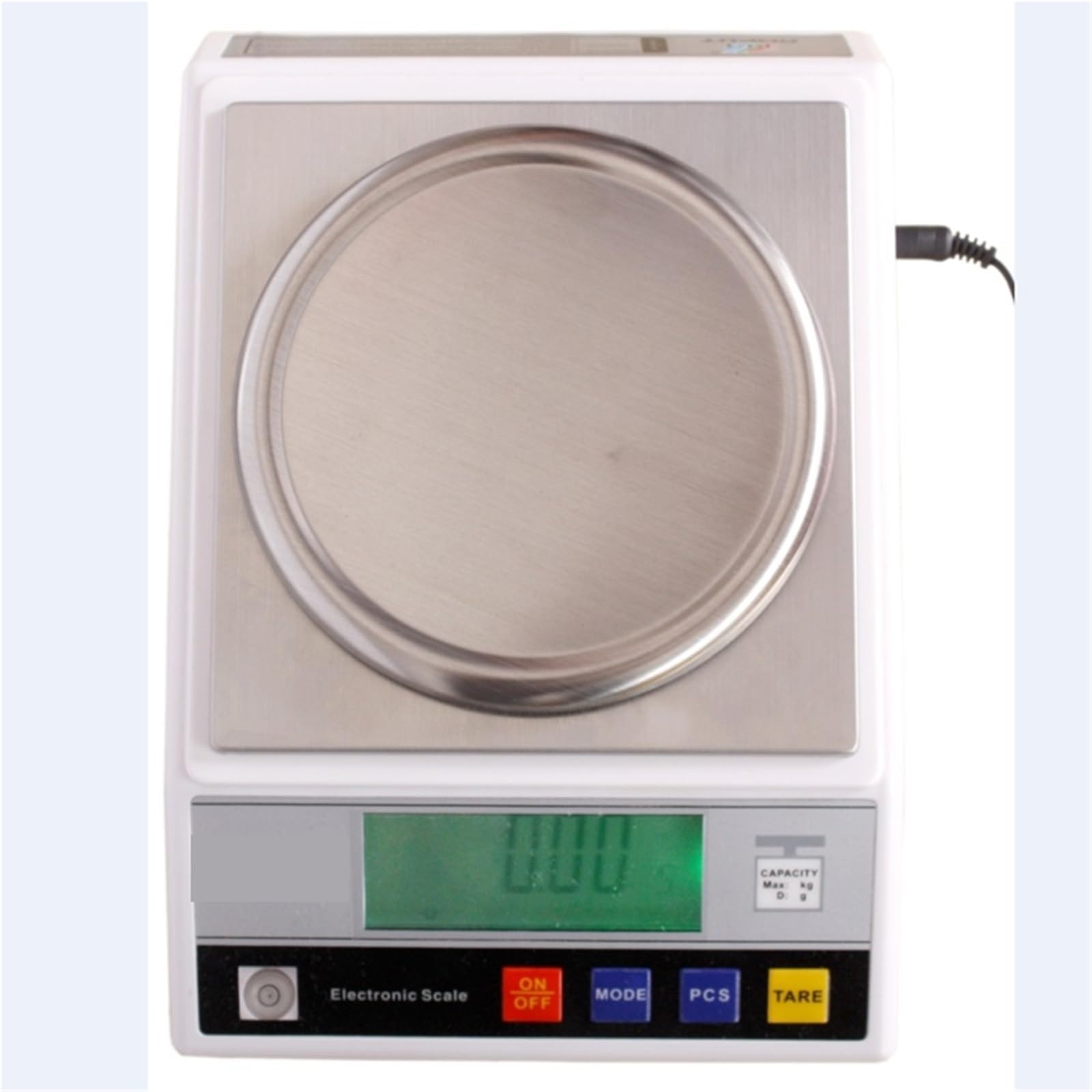 Básculas digitales de laboratorio, Balanza de laboratorio electrónica digital de gran tamaño, for joyas, monedas de oro, as, gramos, 0,01 g - 600 g, con nivel de burbuja de 2 kg.(600gx0.01g)