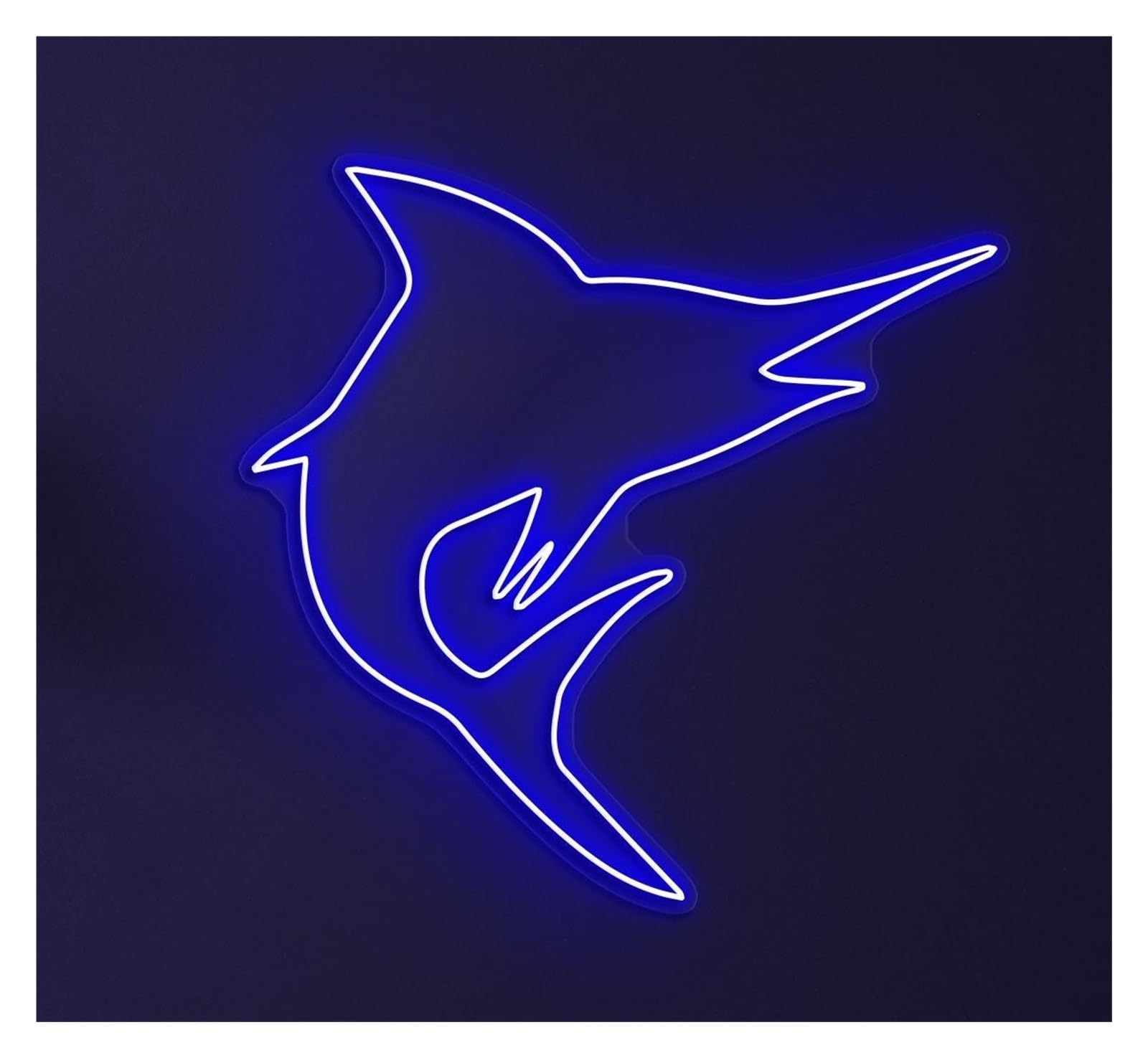 RONGCH Hanging Art Signs Marlin Fish Neon Sign LED Ocean Wall Art Seafood Decor for Marine Lovers Home Storefront Window Display Business Entrance 50cm(Style B)