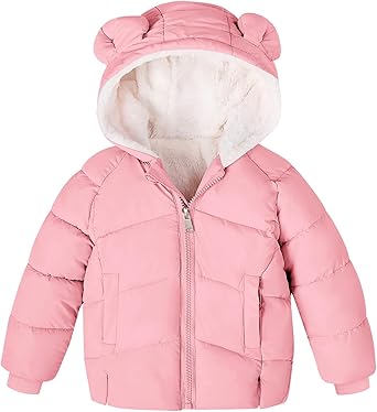 Baby Girls Boys Winter Coat Warm Fleece Jacket for Toddler Kids 6M-5T