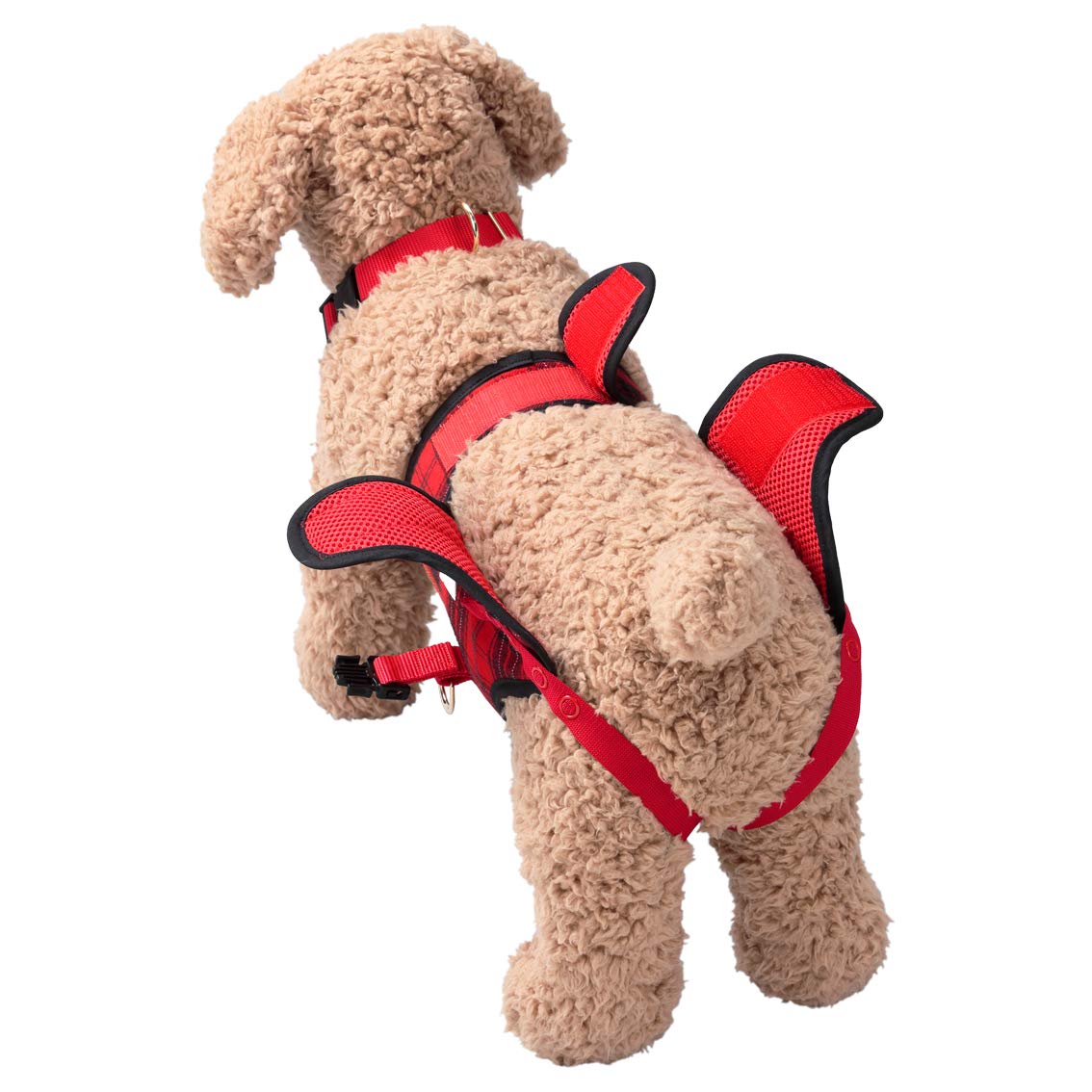 LaLaWalk 赤チェック 歩行補助ハーネス Lサイズ Amazon | With(ウィズ) 歩行補助ハーネス LaLaWalk 小型犬・ダックス用