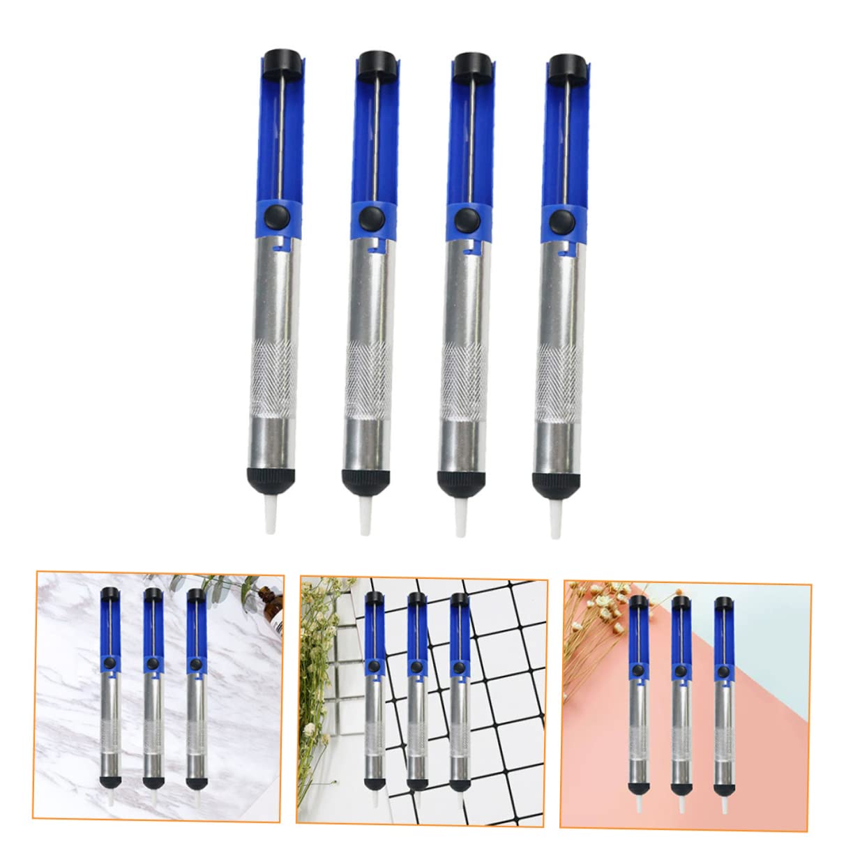 KONTONTY 4pcs Suction Pump Hand Desoldering Tool Solder Removal Sucker Solder Sucker Pump Suction Cups Solder Sucker Tool Soldering Removal Tool Solder Removal Tool Desoldering Tools Abs