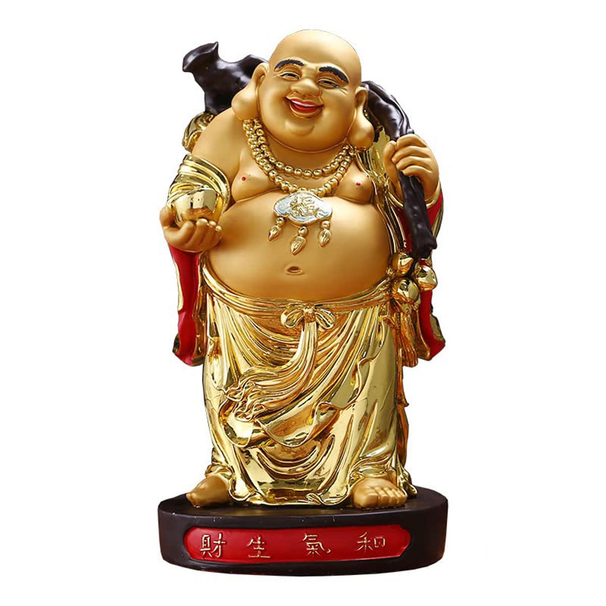 Amazon.co.jp: 七福神 布袋 様 布袋さま置物 樹脂製 仏像 金運 置物