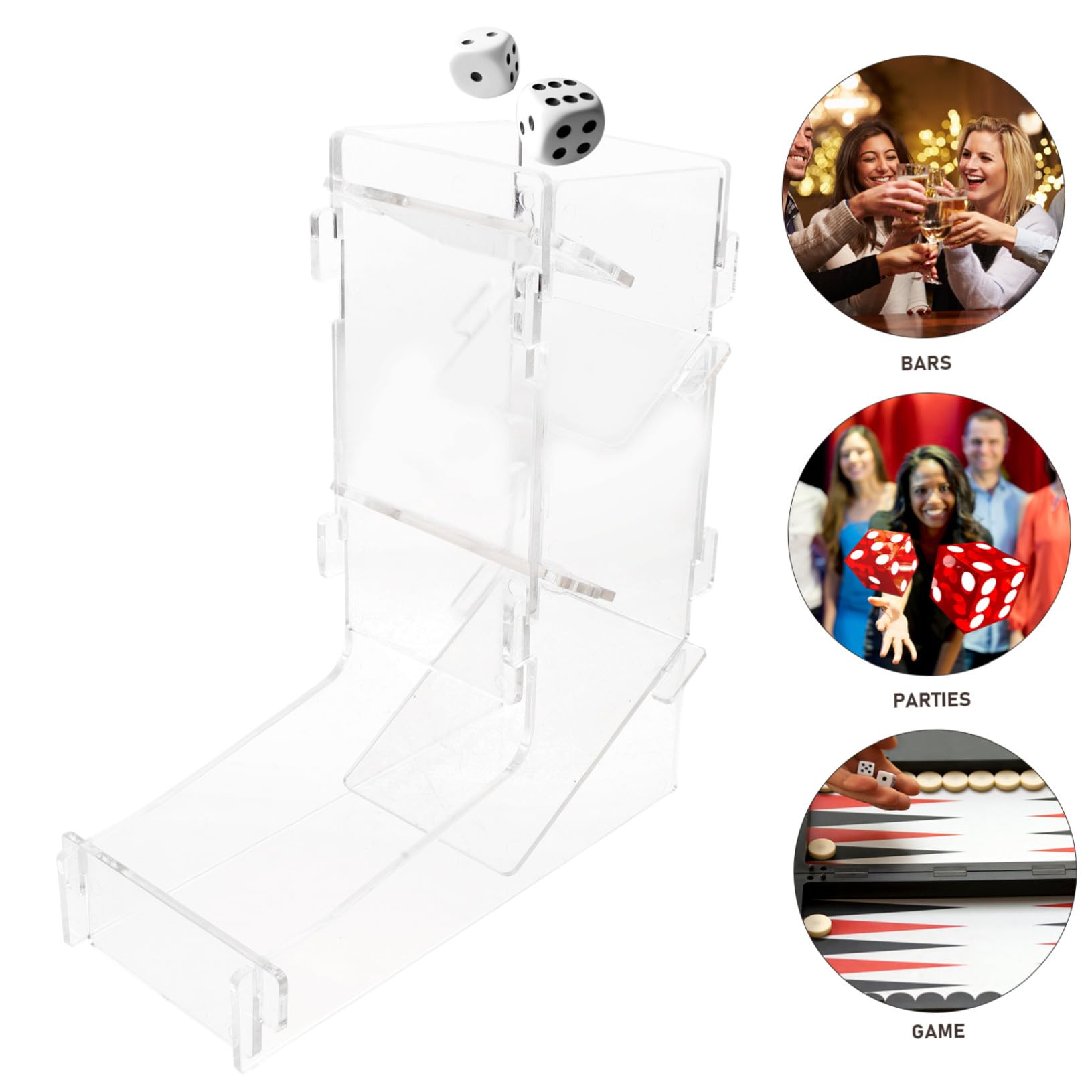 Tour à Dés Transparente en Acrylique pour Jeux de Dés, Accessoire
