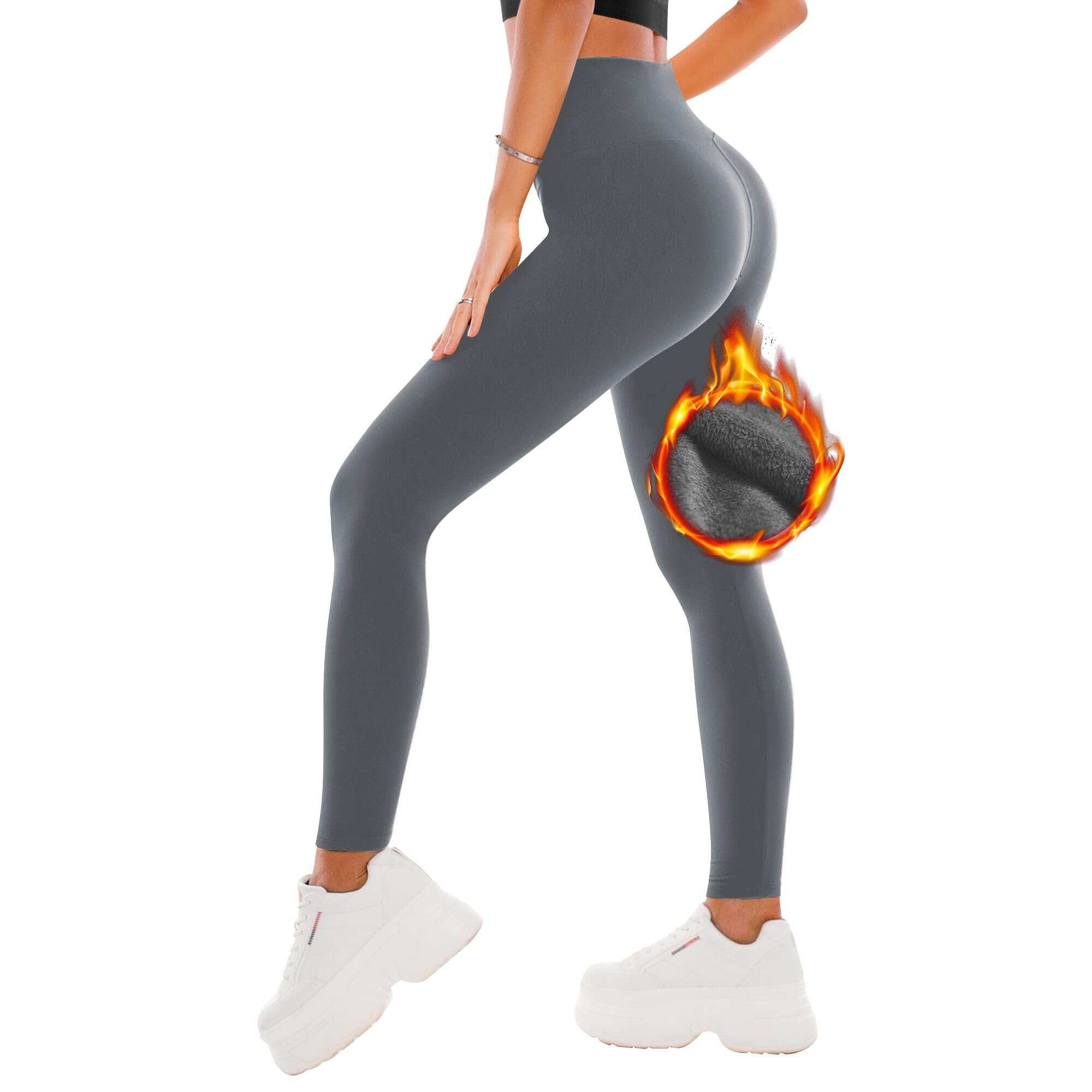 SINOPHANT Leggins Termici Donna Leggings Invernali Leggings Felpati Vita Alta Caldi Elastici Pantaloni