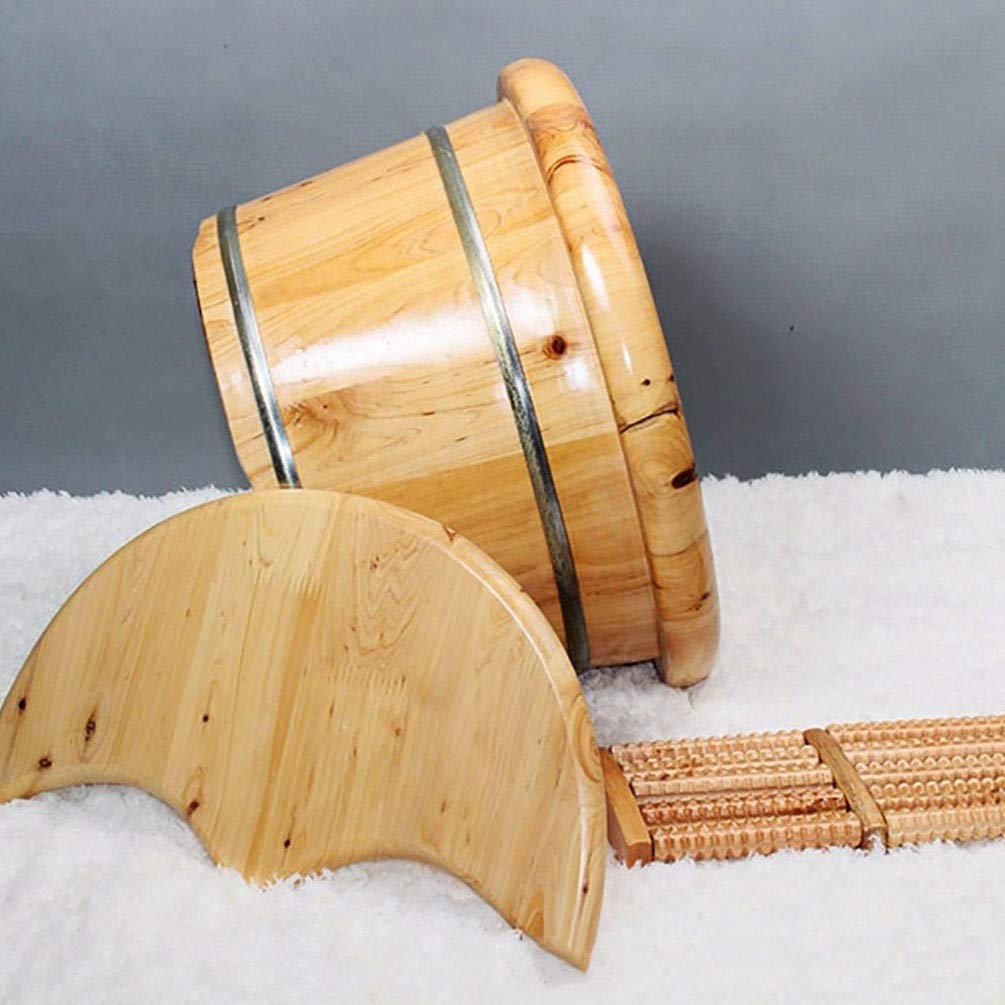 Secchio per pediluvio in legno Spa per piedi e gambe per adulti, pediluvio relax per pedicure, grande vasca idromassaggio per pediluvio, massaggio ai piedi spa per la casa, sauna secchio in legno