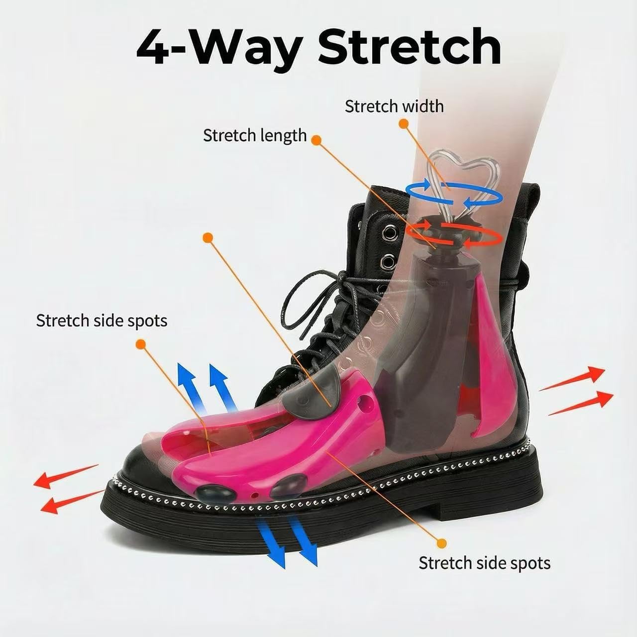 Shoe Stretcher Men Women, Boot Stretcher Men Women, 2 PCS Adjustable Width and Length, Shoe Boot Stretcher for Wide Feet (Size:Men's 5-9;Wm's 6-10)