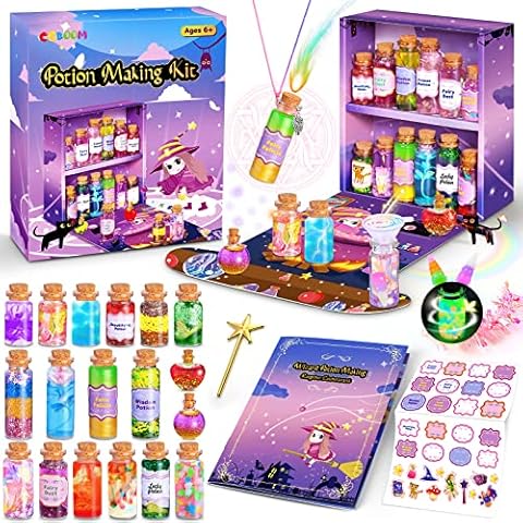 CGBOOM Potion Making Kit for Kids, Fairy Potions Crafts Kit for Girls, Creative Present & Magic Potions Toys with 18 Bottles Mixen Magic Experiments for Children Cover