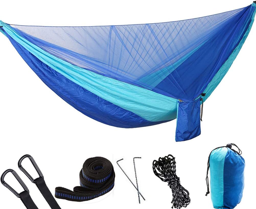 EVGATSAUTO Network Hammock, Ultra Light Camping Hammock with High Load Capacity and Automatic Net, 2 Person Hammock (Dark Green)