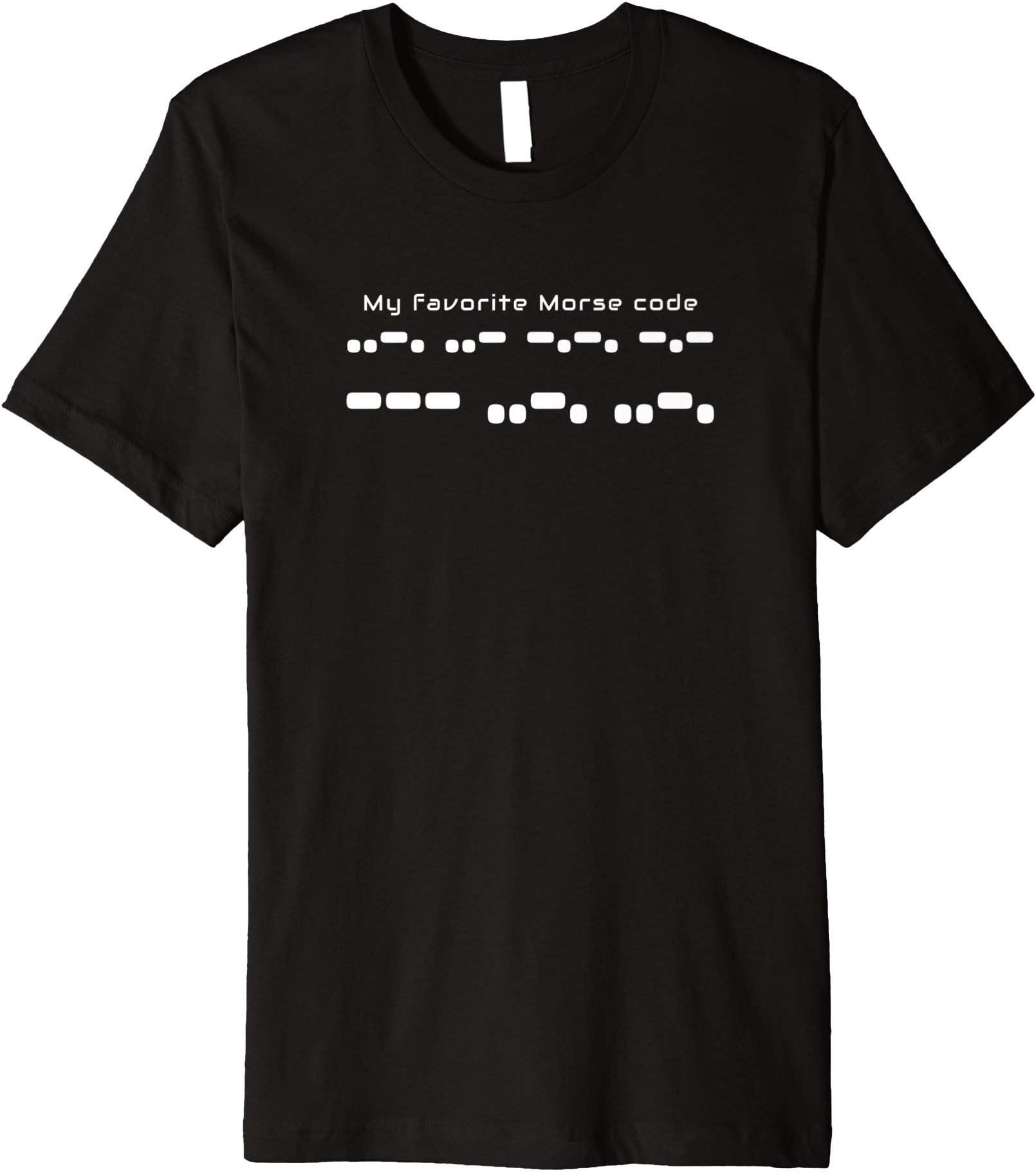 Sherpa CraftsFunny Profanity Morse Code T-Shirt - Men's Black Small Classic Fit Long Sleeve Cotton Blend, PolyesterOEKO-TEX STANDARD 100