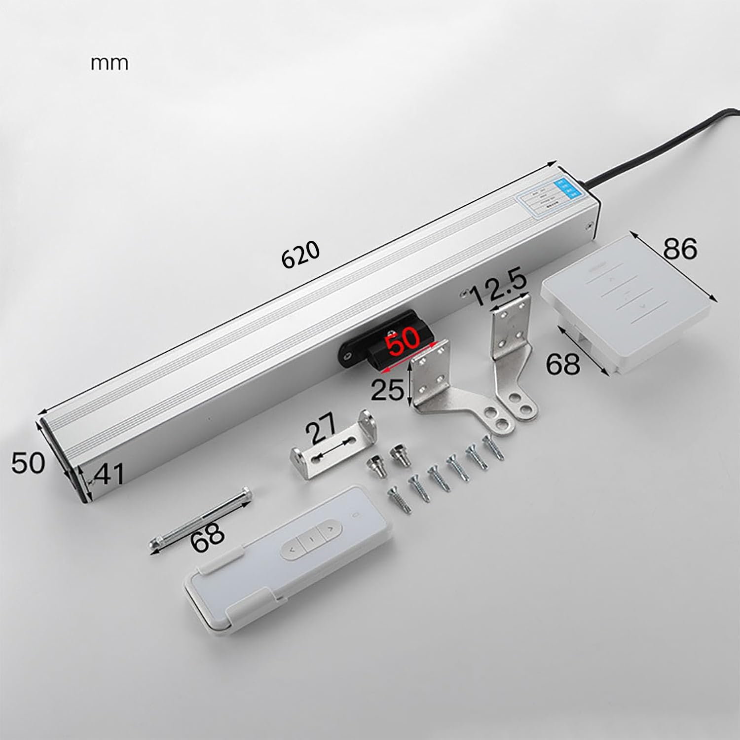 Elektrischer Fensteröffner mit Fernbedienung & Regensensor - 600 Nm leiser Doppelschichtkettenantrieb für Dachfenster und Dachlüfter
