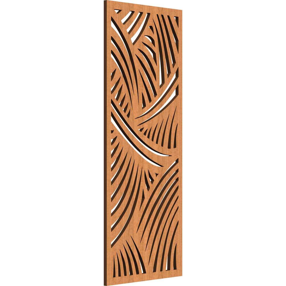 Chester Decorative Pierced Fretwork Wood Wall Panels, 9 3/8"W x 24 3/8"H x 1/4"T, Cherry