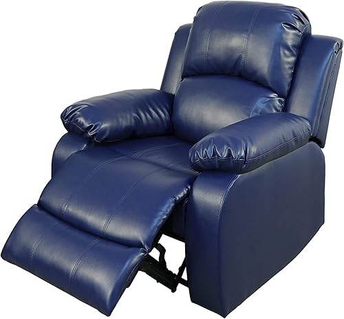 Miniatura 36 de Juego de muebles de cuero regenerado para sala de estar, juego de sofá reclinable de dos plazas en sala de estar, sofá reclinable (3 piezas, marrón)