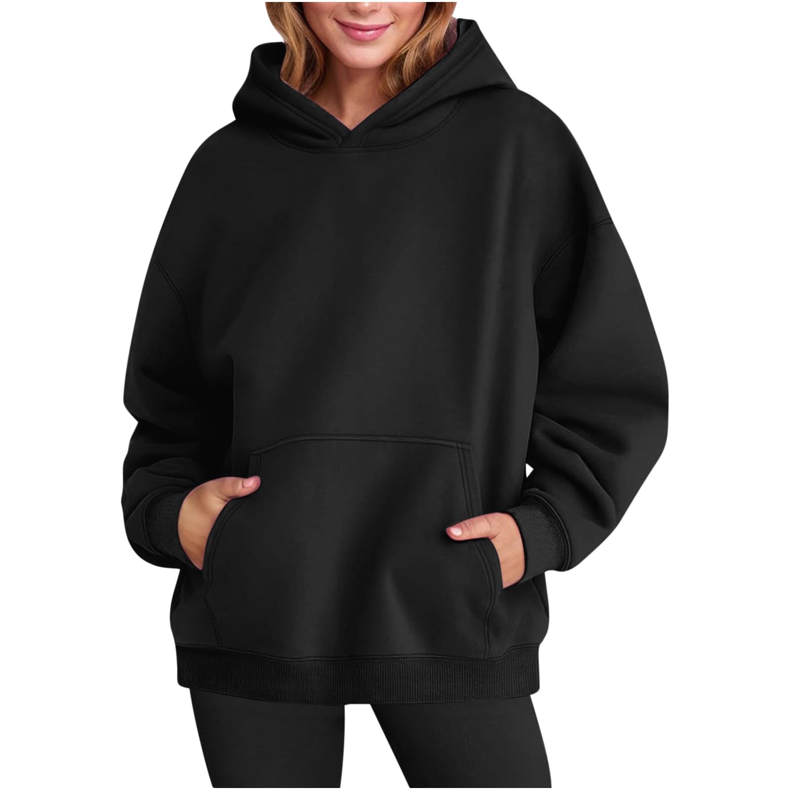 Wkishenl Womens Oversized Hoodie Sweatshirts With Pocket Fall Fashion 2026 Outfits Cute Hooded Pullover Trendy Y2K Clothes