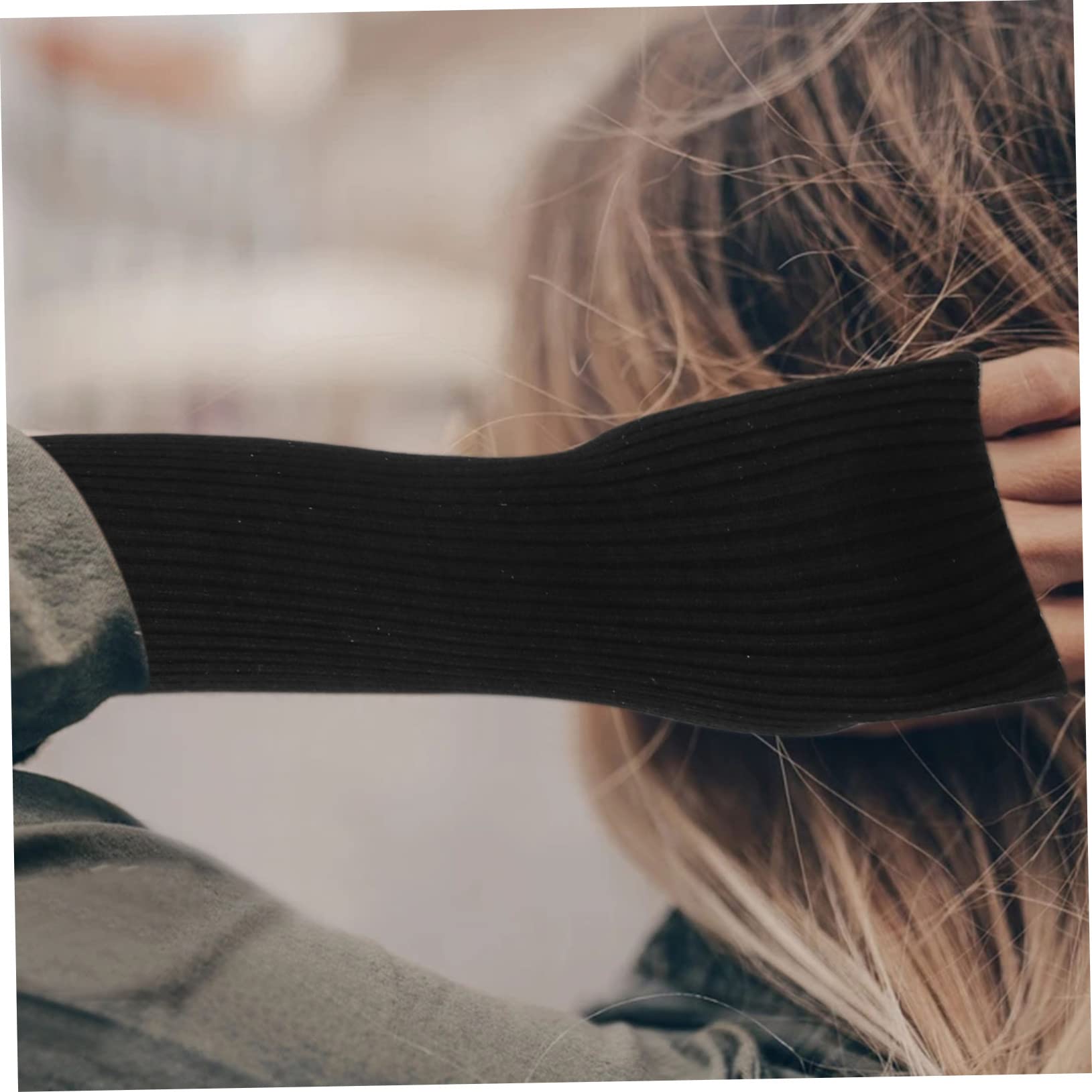 PartyKindom Thickened Women's Long Mittens Thumb Hole Soft Winter Gloves for Women Girls