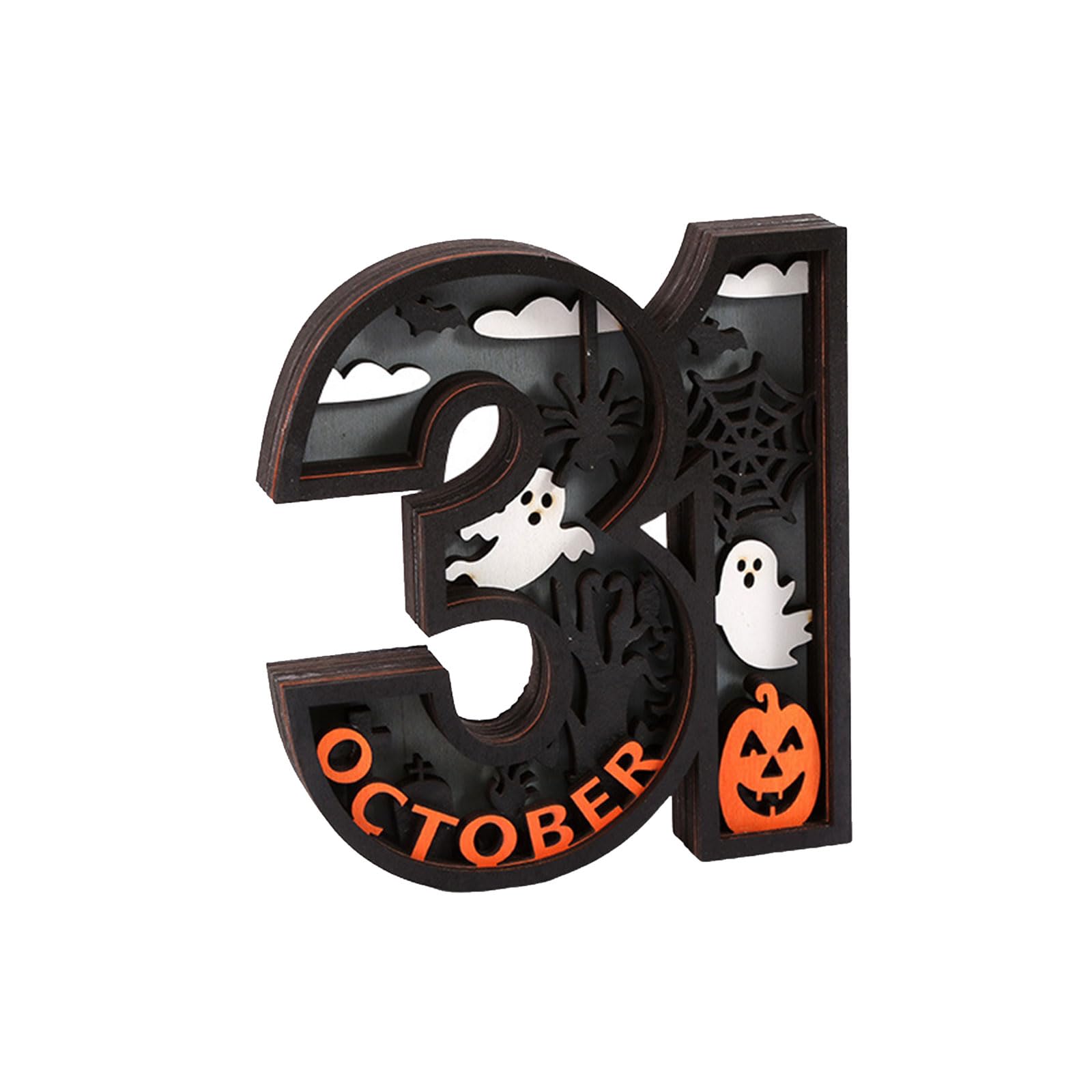 Buxuaaaa A Buxuaaa Kids' 31 Day Halloween Dvent Calendar Halloween Themed 31 Day Countdown Calendar With Decors For Party Preparation Countdown