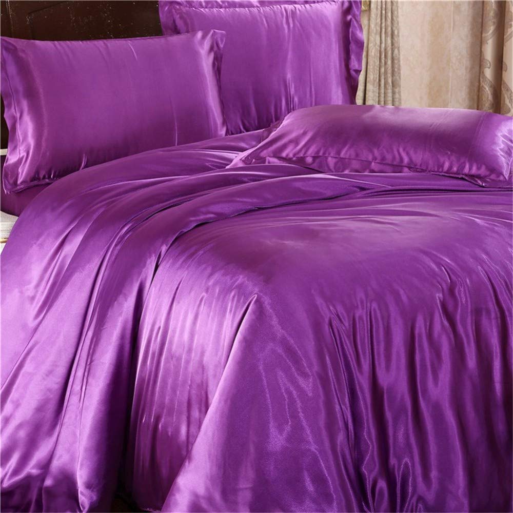 Literie en soie de satin contre les nuits agitées parure King Size douce