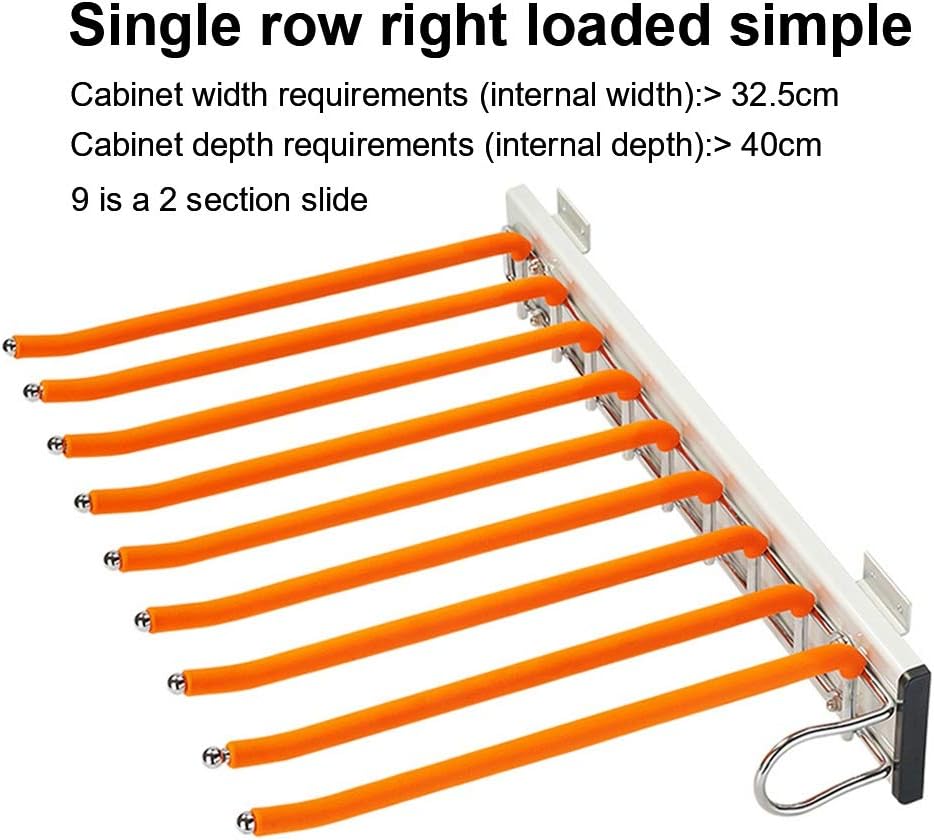 Pants Rack for Pants Jeans Trousers Skirts,Pants Hangers Space Saving Hangers for Clothes Closet,Multi-Layer Pants Hangers Rack for Slacks Scarf Jeans (Color : Orange-Right) (Orange right)