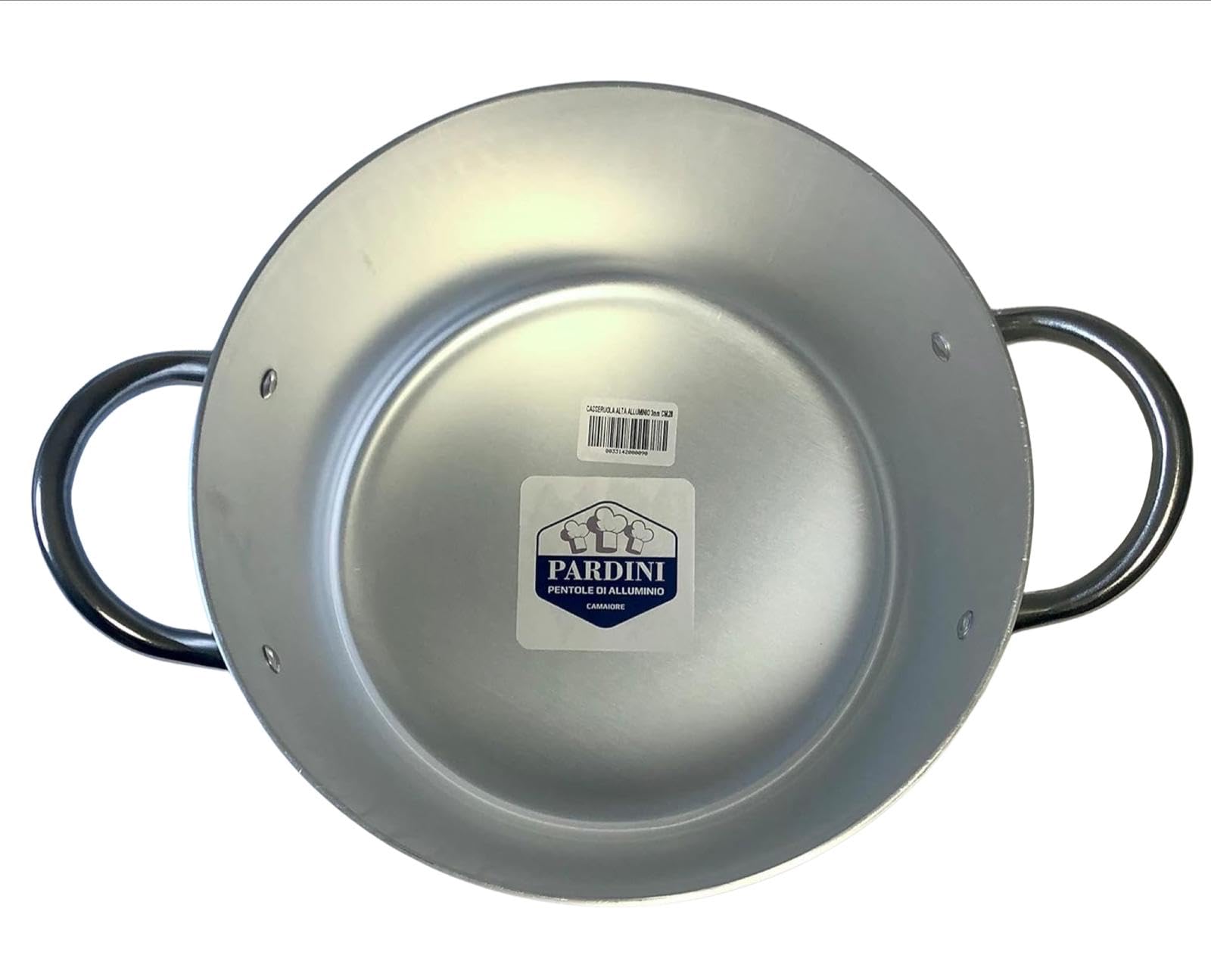 Sartén Profesional Pardini 28 Cm - Aluminio, Altura 7.5 Cm, Grosor 3 Mm, Ideal Para Saltear, Mango Acero Inoxidable