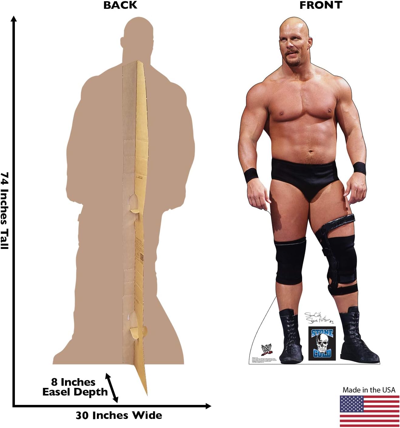 Cardboard People Stone Cold Life Size Cardboard Cutout Standup - WWE