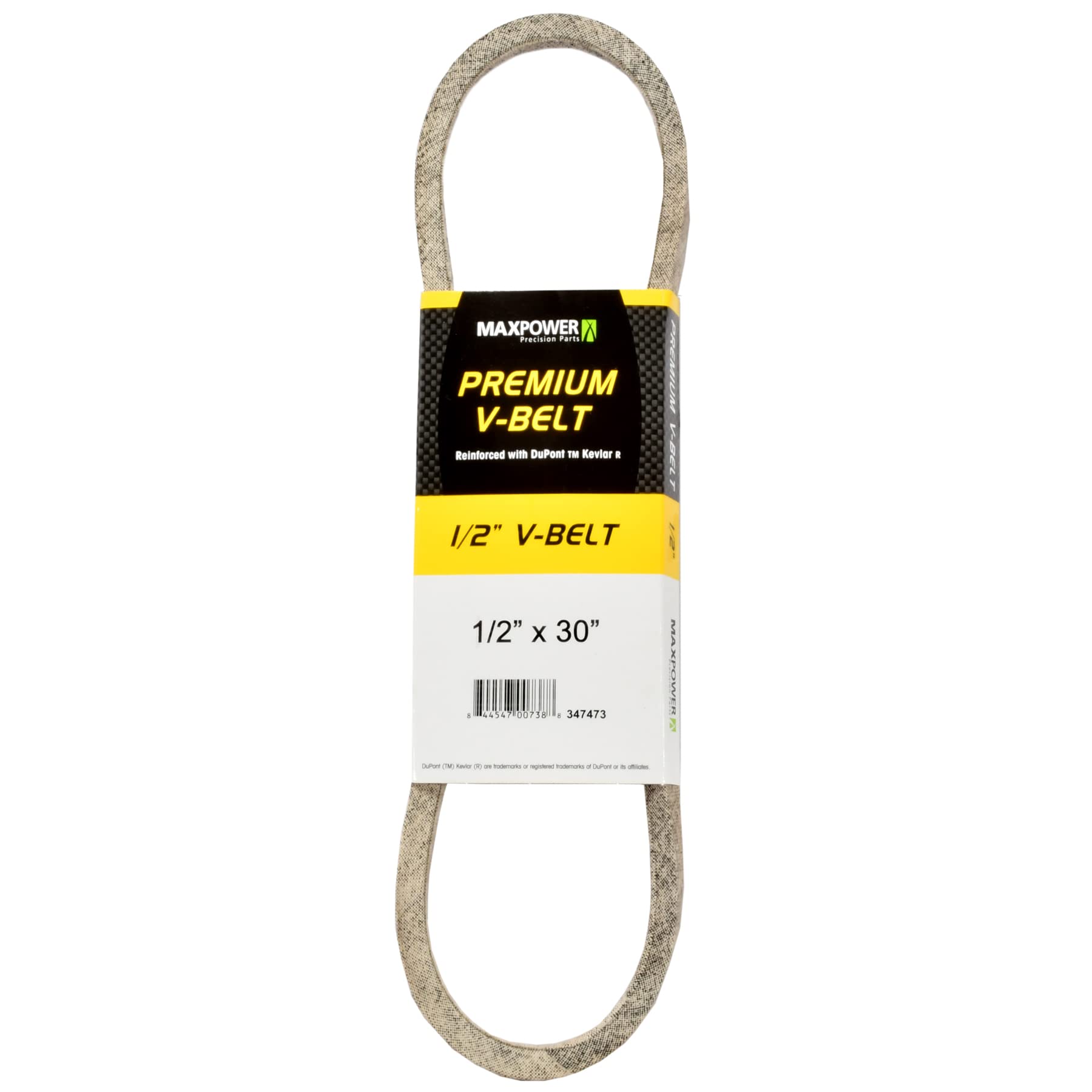 Maxpower 347473 Premium Belt Reinforced with Kevlar Fiber Cords, 1/2" x 30"