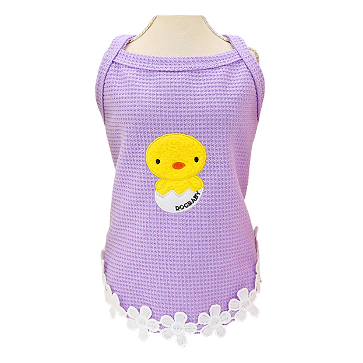 Dog Dress Puppy Skirt Dog Clothes Princess Dresses Tutu Chick Braces Skirt Wedding Cotton Suspender Skirt for Small Dog Girl Female Cat (Purple, S)
