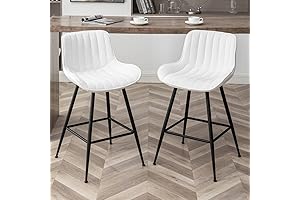Modern Velvet Upholstered Low Back Counter Height Bar Stools for Kitchen and Bar Areas