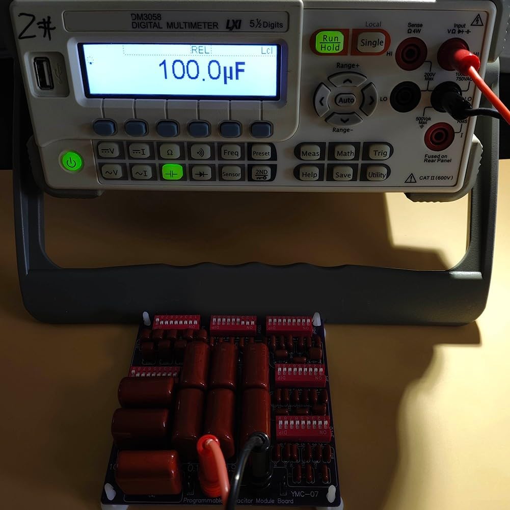 Capacitance Board, 6 Digit Decade Programmable Capacitor 0.1nF to 99.9999uF Stepping Board for Electronics Projects