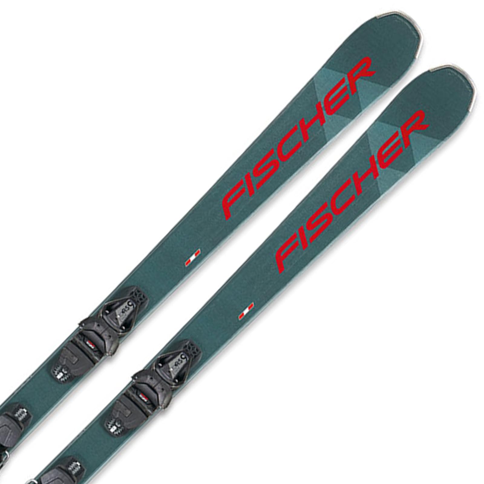 FISCHER Unisex RC Fire Lightweight Easy-to-Handle Alpine All Mountain Piste Snow Skis with Bindings, 145