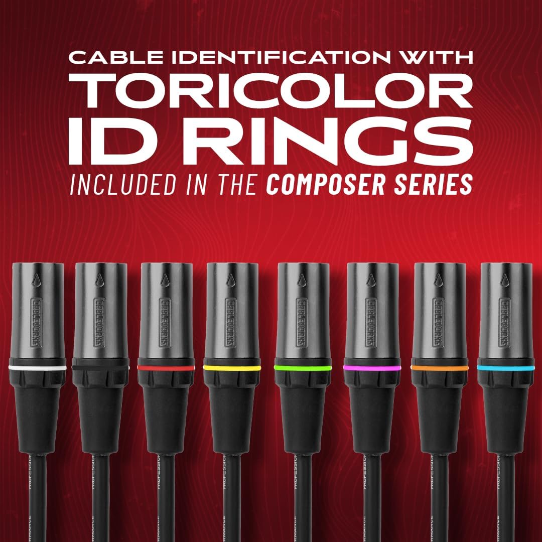 By Gator Cases Composer Series Deluxe 30 Foot XLR Microphone Cable, (GCWC-XLR-30)