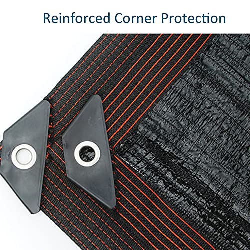 Filet d'ombrage noir 1 mètre 1 trou rideau isolant thermique extérieur de 8x8m - 6