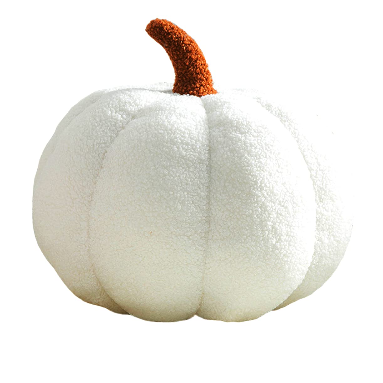 3D Simulated Pumpkin Pillow Plush Pillow Sofa Cushion (13inch, White), 1 Count (Pack of 1)