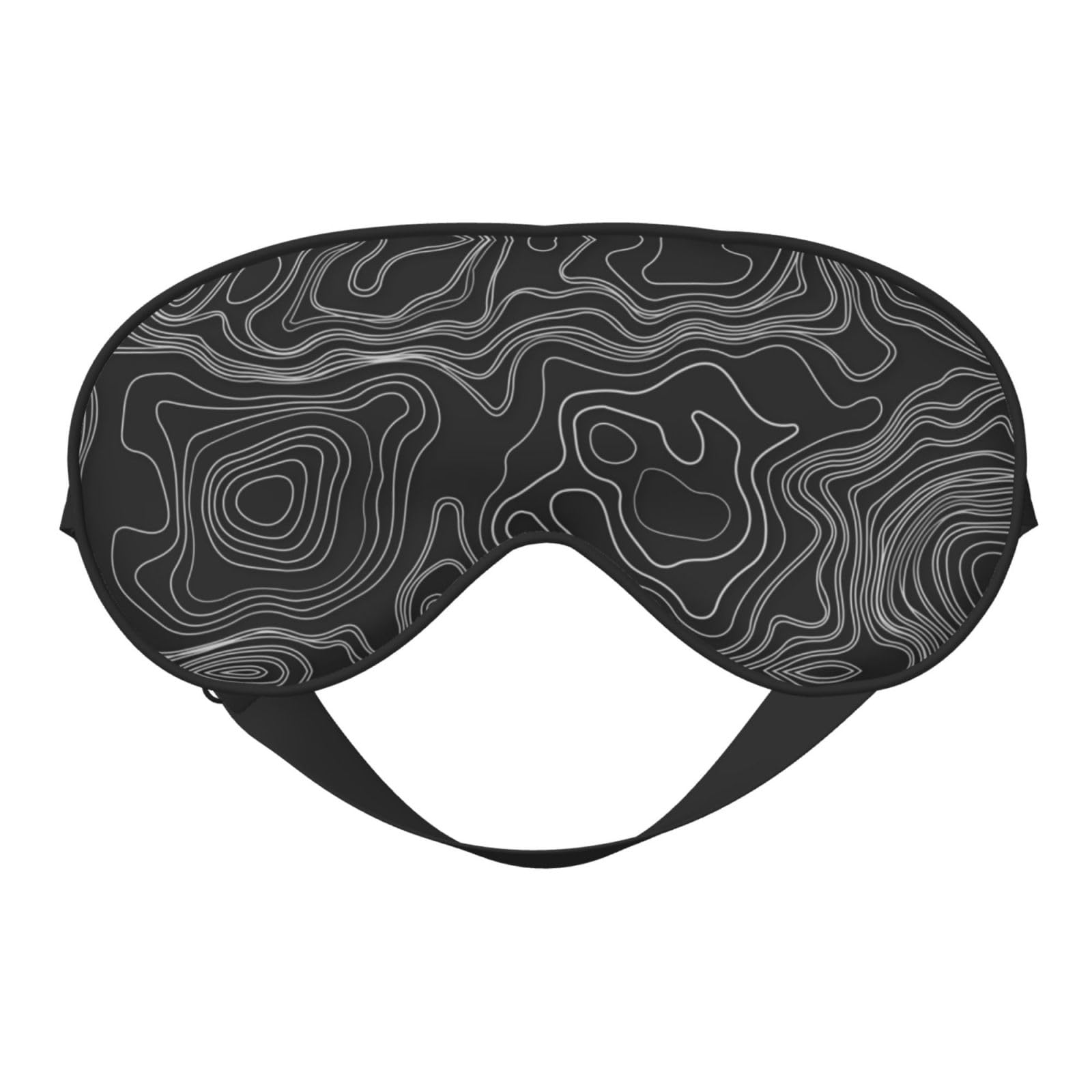 Sleep Eye Mask Topographic Map Sleep Mask for Women Men Comfortable Eye Mask with Adjustable Strap Soft Eye Cover Blindfold for Travel Yoga Nap Shift